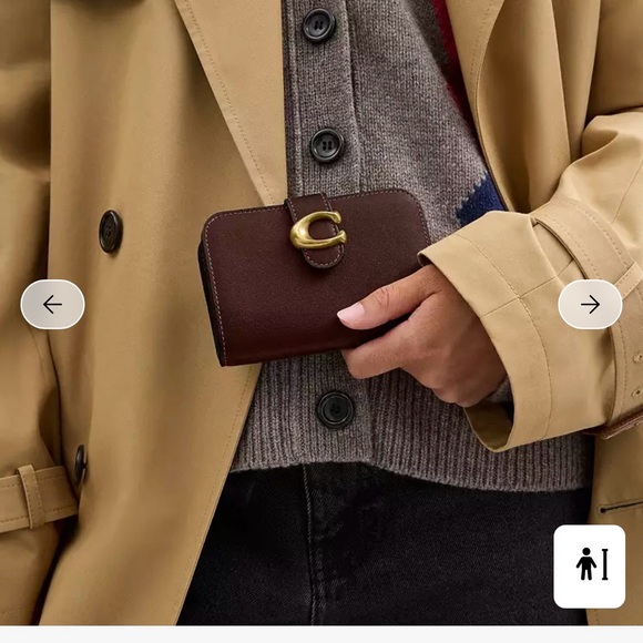 Coach Brown Tabby Wallet with Gold Clasp - Picture 6 of 11